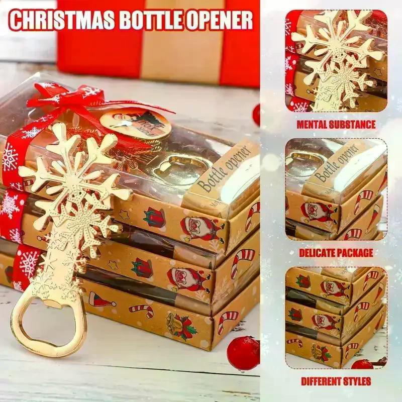 Abridor de Garrafa de Metal Durável de Natal Feliz Natal Ano Novo Decoração Abridor de Garrafa de Cerveja Papai Noel Boneco de Neve Abridor de Natal Bar Doméstico