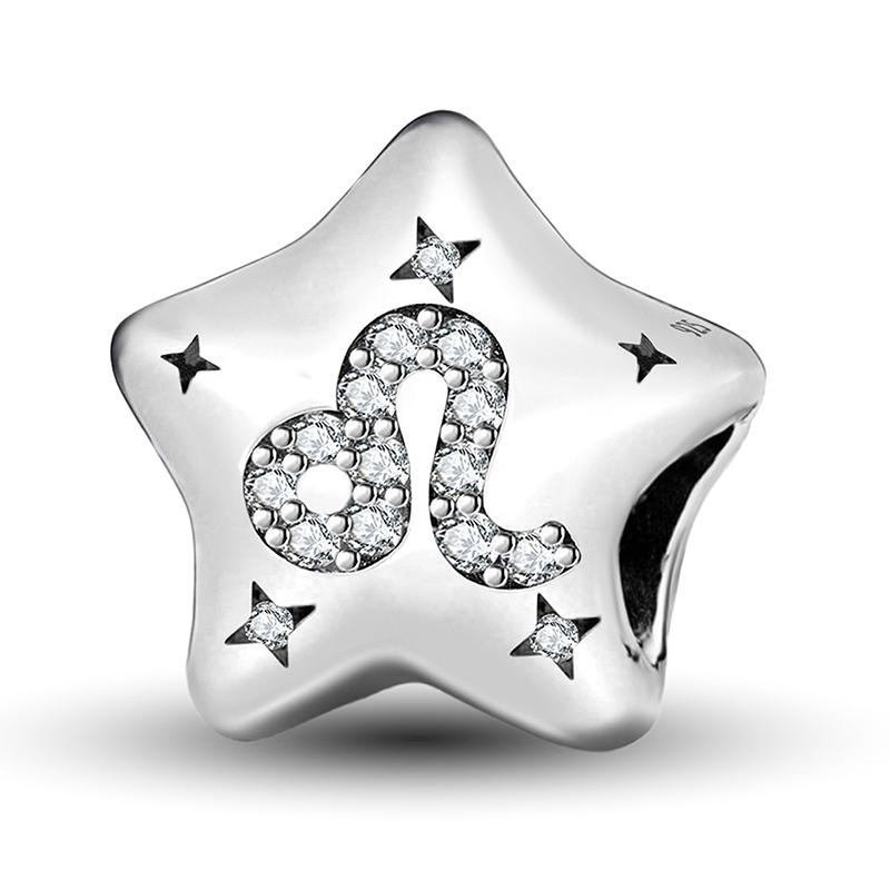 Copper 12 Constellation Star Cute Series Charms Bead Fit Original Pan Bracelet Bangle Diy Jewelry For Women Gift