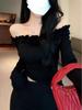 New Spring Vibrant Girly One-Shoulder Slim-Fit Beautiful Top