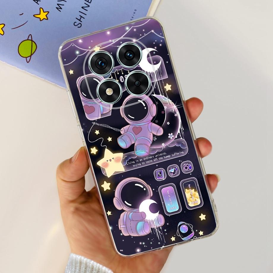 For Xiaomi Redmi Note 14 14Pro Case Coque Soft Silicone Back Cover Flower Butterfly Love Heart Clear Funda Redmi Note14 Pro Capa