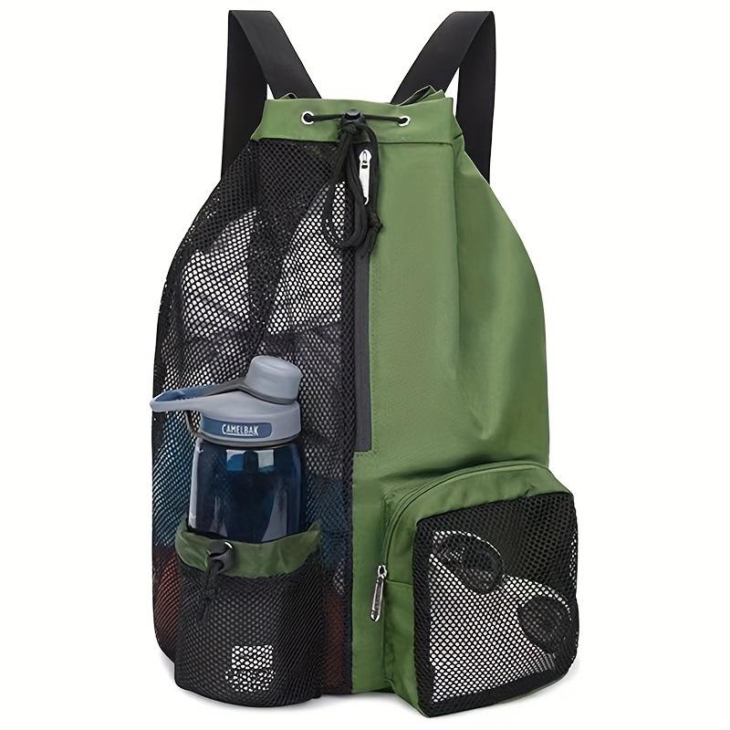 Swimming Bag Mesh Drawstring Backpack With Wet Bag Beach Backpack Gym Backpack