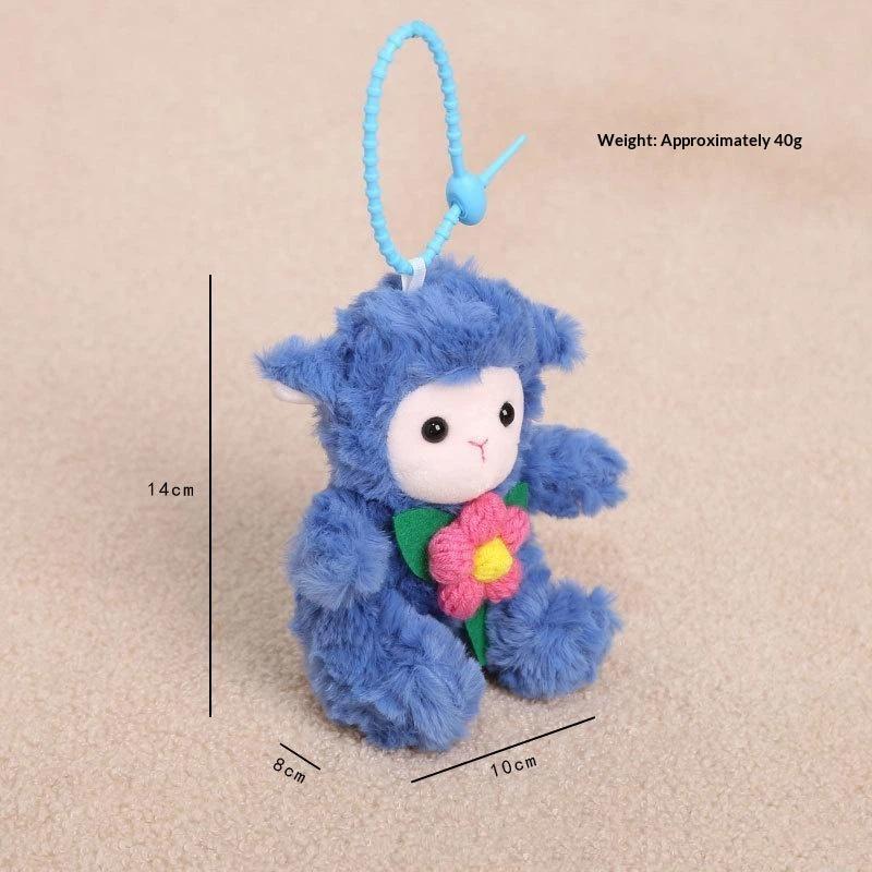 Pp Cotton Little Sheep Plush Keychain Fluffy Soft Cartoon Animal Stuffed Doll Comfortable Portable Sheep Plush Keyring