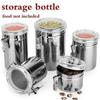 Kitchen Convenience Stainless Steel Storage Bottle Powder Sugar Container Airtight Can Holder Canister Food Storage Container