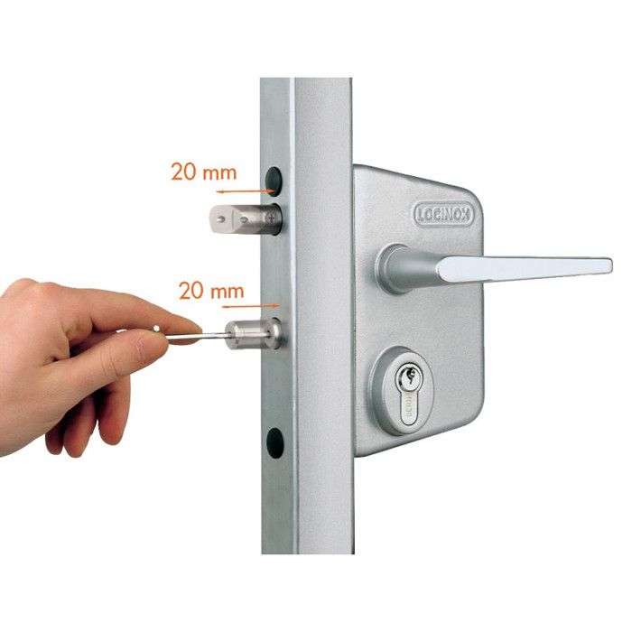 Lås - LOCINOX - LAKQ - Pulverlakkert grønn - Profil 40 mm - Dornmål 60 mm