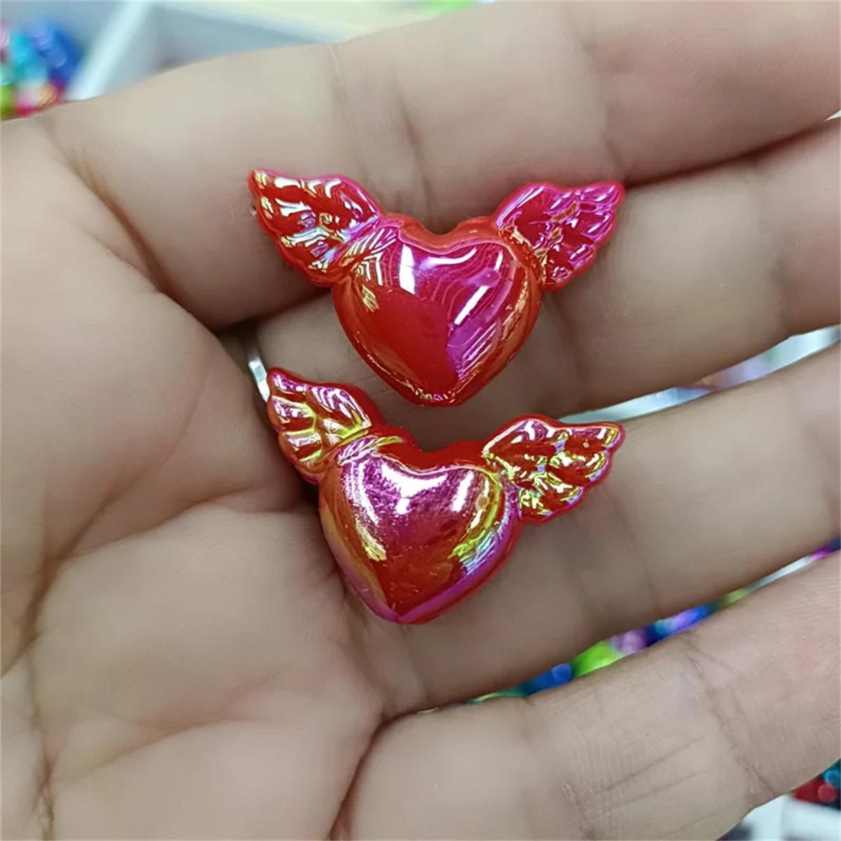 

ST62 3Pcs Fashion Acrylic Beads Angel Wings Colorful Fashion Material Colorful Wing Beads Diy Bracelet Necklace Handmade Jewelry 3pcs