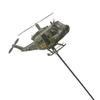 Patriotischer Windrad, Hubschrauber-Windmühlen-Spieß mit drehendem Propeller, 2D Metall-Flugzeug-Skulpturen-Dekoration für Garten, Terrasse, Rasen