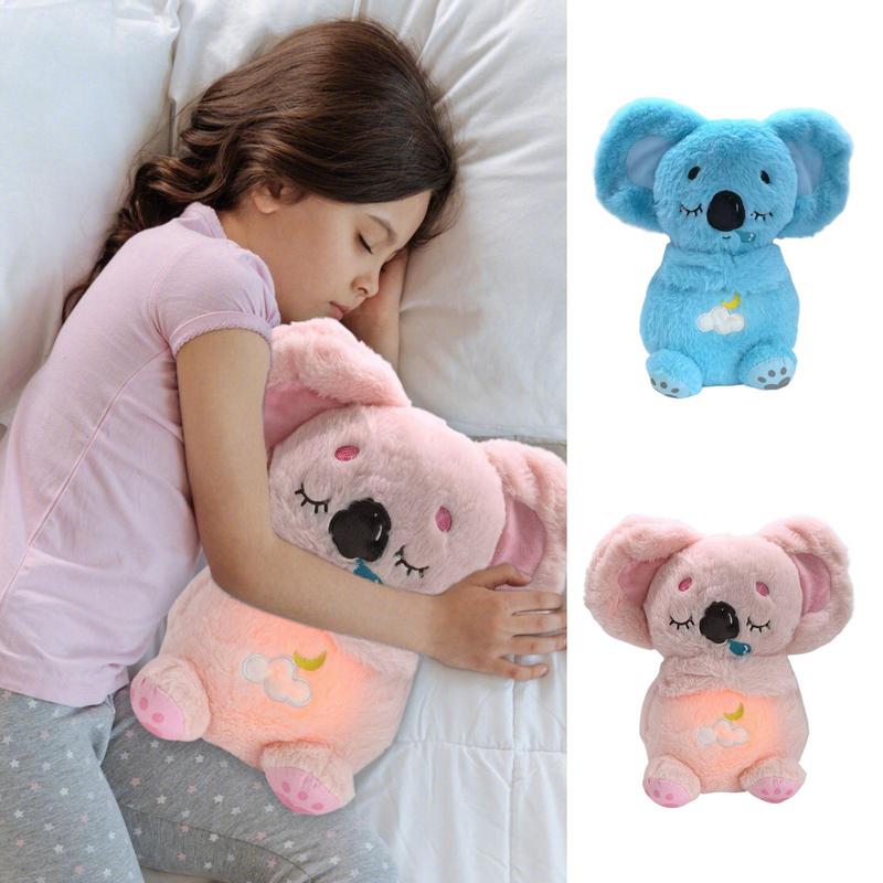 Atmender Koala Bär Baby Beruhigendes Plüschtier Baby Kinder Beruhigende Musik Schlafgeräusch und Licht Tierpuppe Geburtstagsgeschenke