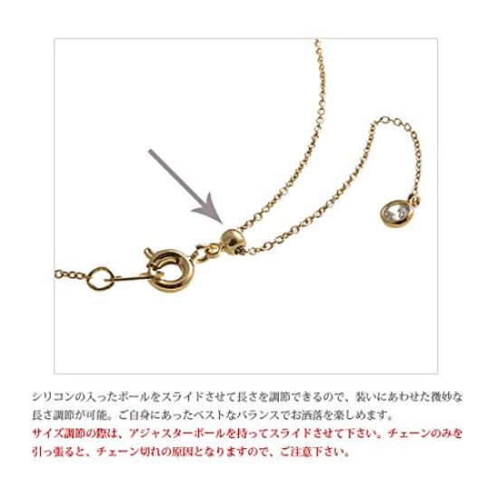 [VINGTAINE] Pave Heart Necklace, Slide Adjuster, Slider Chain, Pave Design, Cute C2-47-G