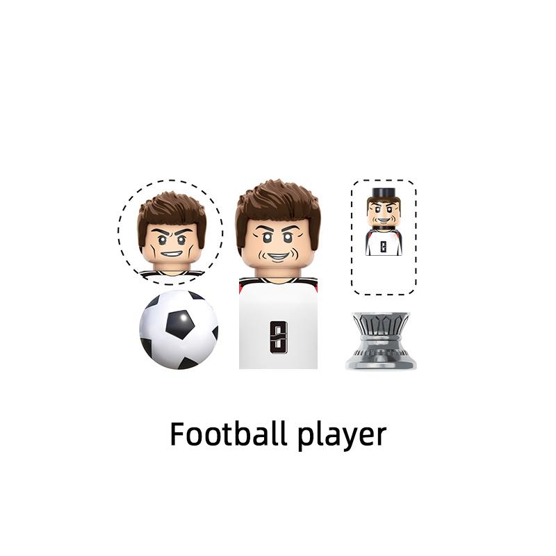 Der berühmte Fußballspieler Star Nummer 7 8 10 4 9 18 Modellbausteine MOC Steine Set Geschenke Spielzeug Für Kinder TV6507