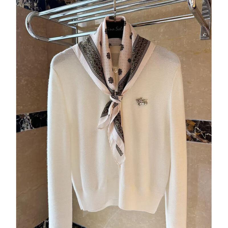 NINA SOLOR Vintage Floral Silk Scarf