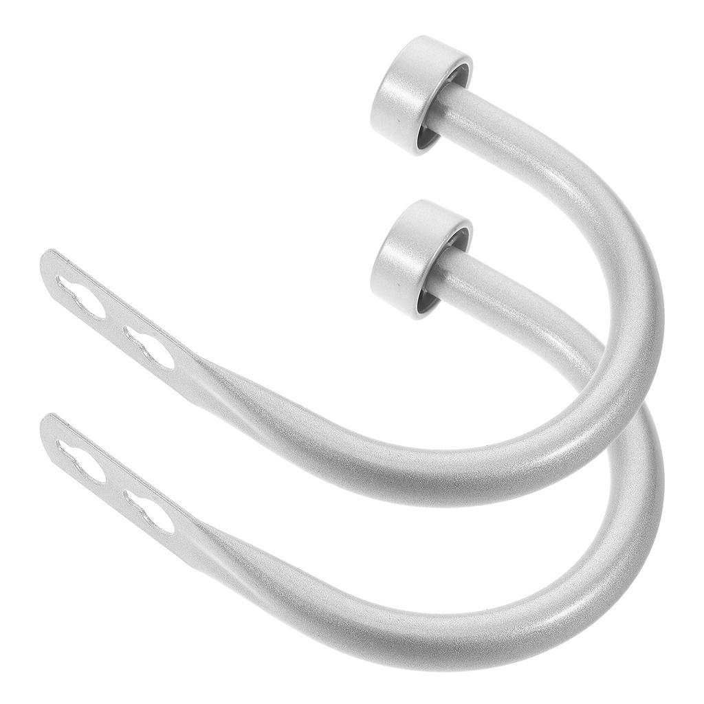 2Pcs U-Shaped Iron Curtain Tiebacks Wall Mounted Modern Minimalist Holdback Hooks for Living Room Bedroom Window Decor