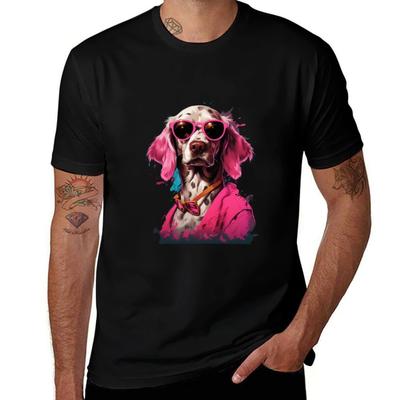 Dalmatian In Pink Tshirt Quick Dry Travel Tshirt