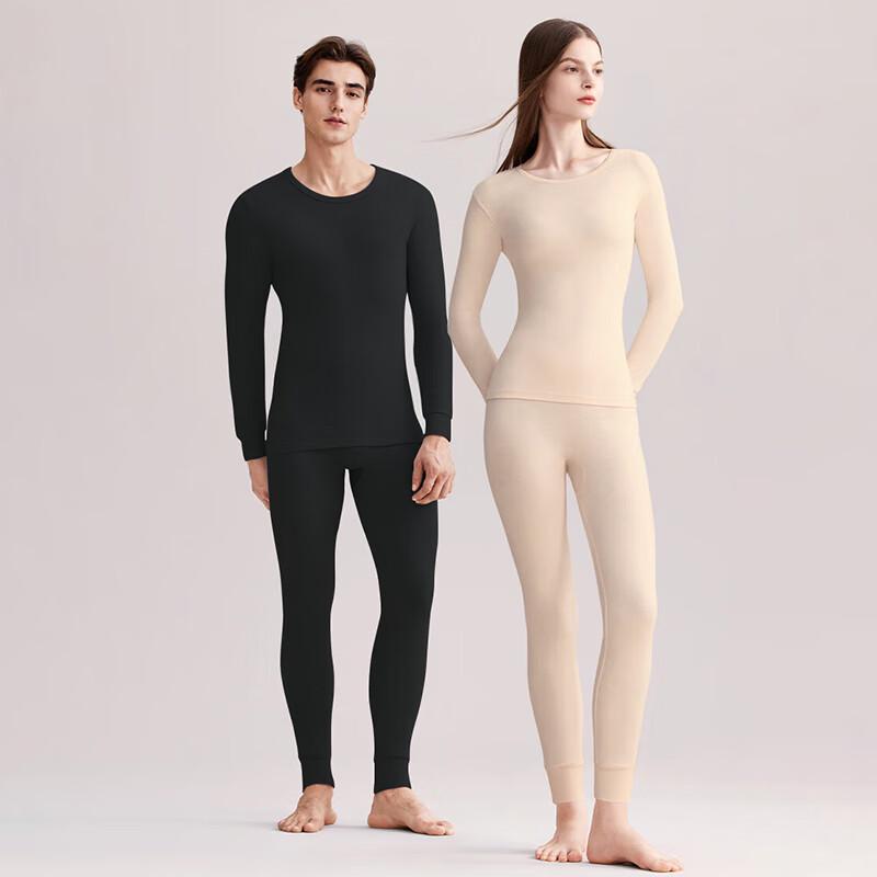 Langsha 100% Cotton Thin Thermal Underwear Set for Men and Women