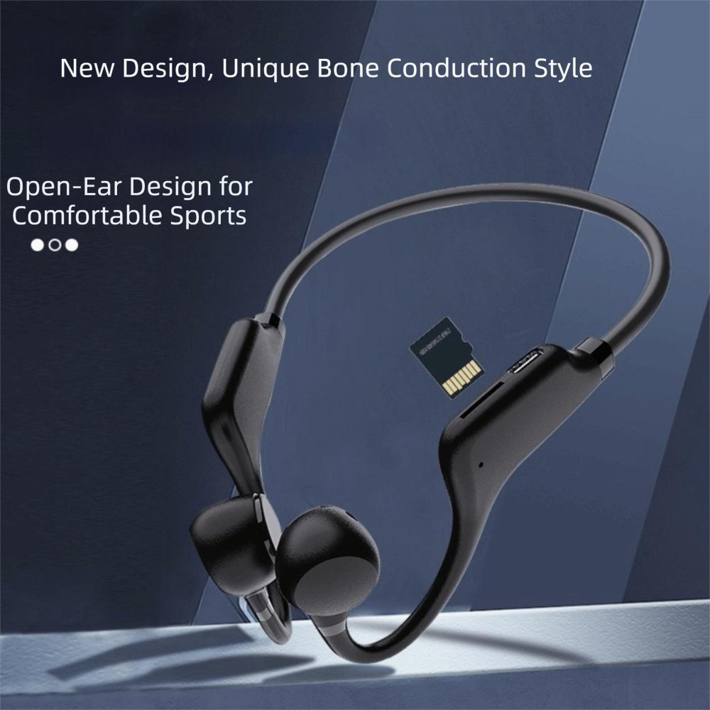 Wireless Bone Conduction Headphones With Mic Wireless Bluetooth Headset Outdoor Sports