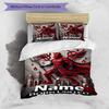 3pcs Duvet Cover Set (1*Duvet Cover + 2*Pillowcase, Without Core), Custom Name Manchester UnitedPattern Bedding Set, Home Bedroom Decor Gift