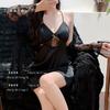 Sexy Pajamas with Chest Pads Women's Summer 1011 Ice Silk New Thin Lace Suspender Nightdress Two-piece Loungewear