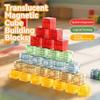 DIY Magnetic Building Blocks Transparent Square Toy Colorful Cubes Toy Assembly Toy Construction Toy for ChildrenGift