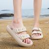 Women's Thick-Soled 4cm Platform Slippers Summer New Non-Slip Casual Beach Sandals Outdoor Indoor Comfortable Buckle Slides