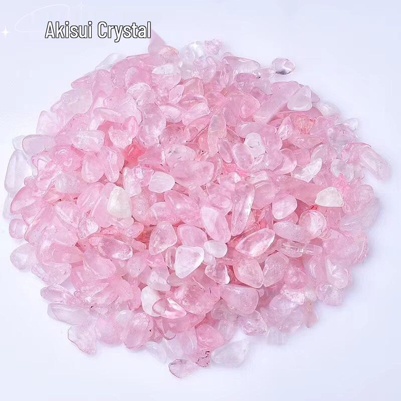 Natural Pink Crystal Stone Particles for Purifying, Demagnetizing, and Decoration in Fish Tanks, Flower Pots, and Buddha Offerings