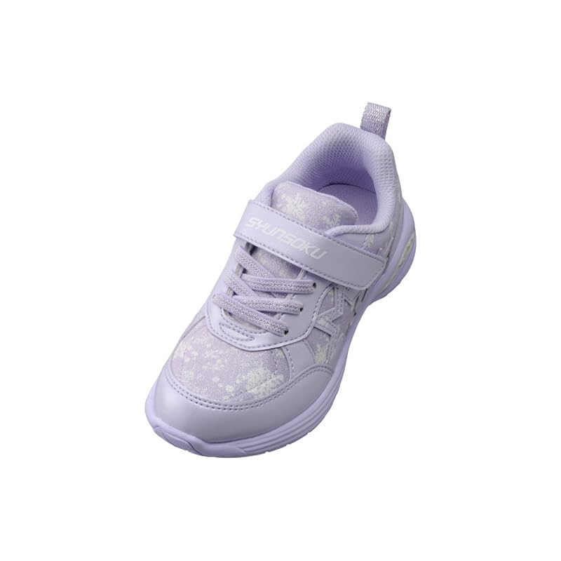 Shunsoku Sneakers for Long Beautiful LEC cm Kids, Girls, Lightweight, Feet, Legs, 16-23cm, 2E, 7860, Lavender, 16.0