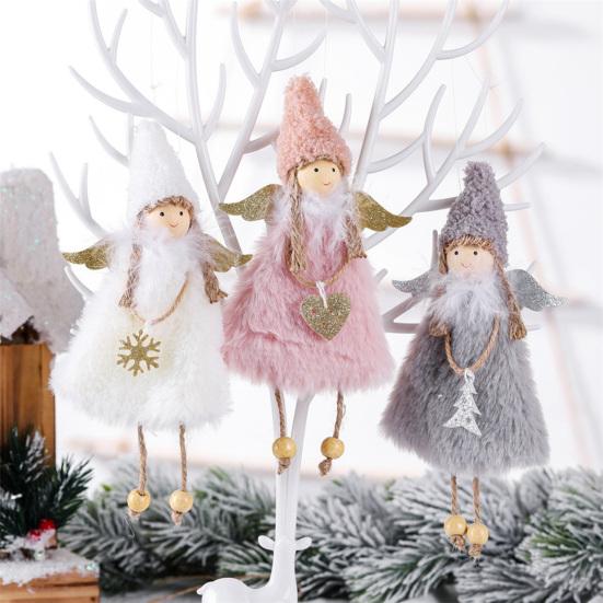 Christmas Tree Pendant Angel Doll Decorative Ornament Festive Home Decor Divine Charm Christmas Tree Hanging Element