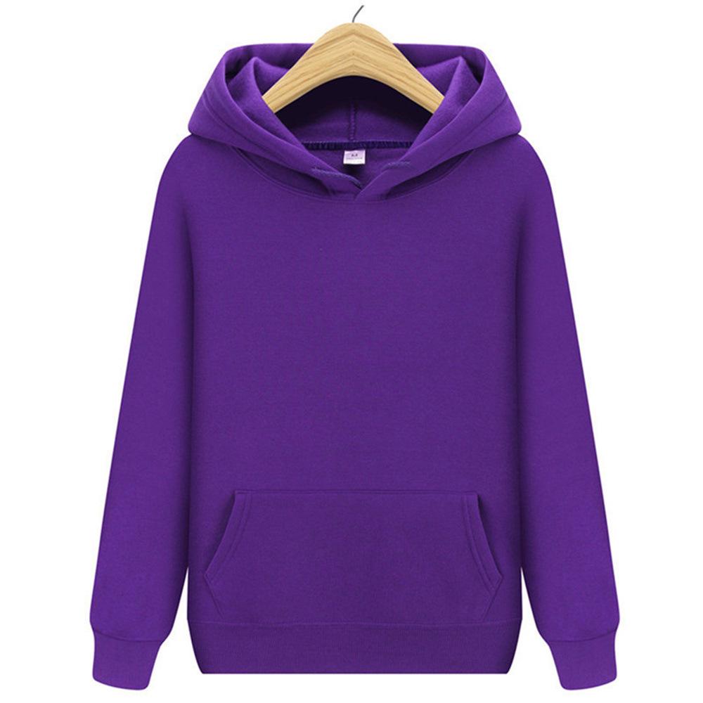 Men's Plain Color Long Sleeve Hoodie - Trendy Spring/Autumn Fashion Sports Sweatshirt.