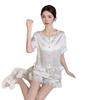 New pajamas women's spring and summer new jacquard national style retro court style high-end loungewear short-sleeved shorts