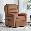 Poltrona Alzapersona Reclinable At 160 Degrees With Footrest And Remote Control In Velvet 85x88x109 Cm Brown
