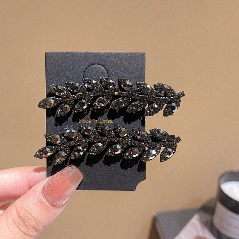 

Абсолютно новый элегантный аксессуар для волос Сверкающая заколка для волос Модная шпилька Сияющие стразы Заколки Форма пшеницы Заколка для волос One Size