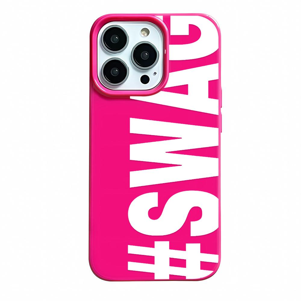 Creative SWAG Letters Phone Case for iPhone 17 16 15 14 13 12 11 Air Pro Max X XS XR XSMax 7 8 Plus PC Cover Funda Capa Coque