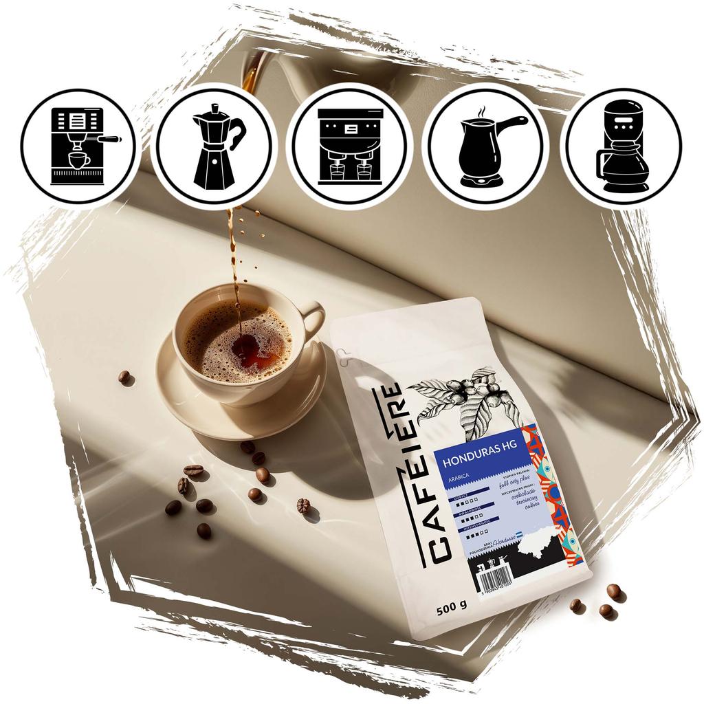 Kawa ziarnista cafeiere arabica honduras hg, 500 g