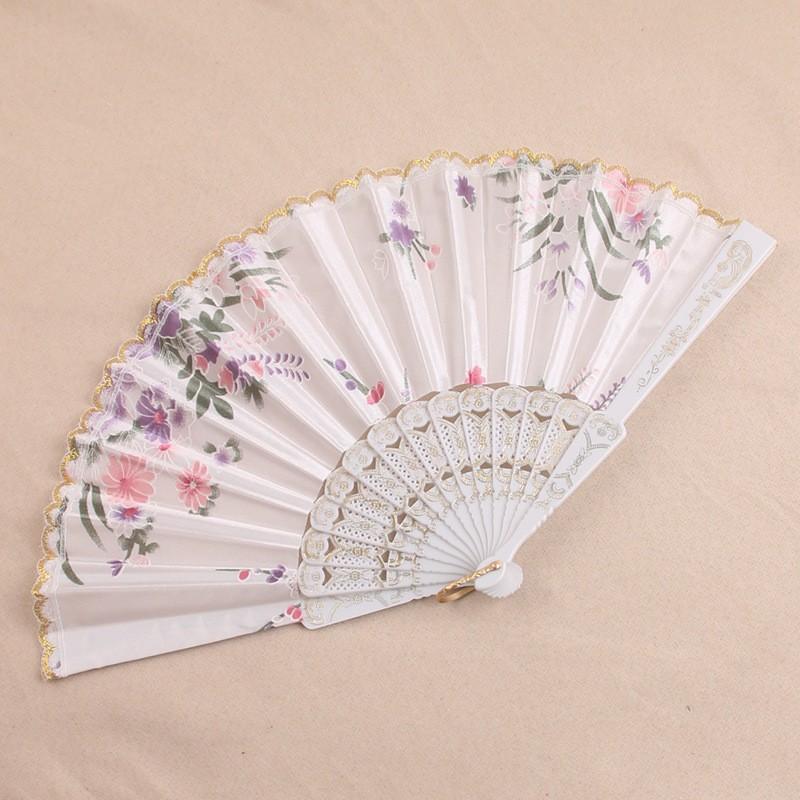Classical Single Flower Carving And Folding Fan