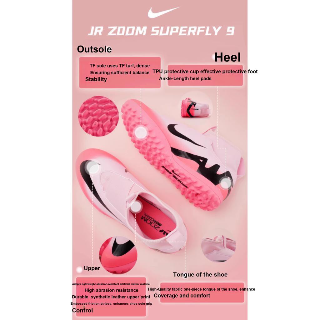 Nike Zoom Mercurial Superfly 9 Academy TF GS Mad Brilliance Pack Kids Sneakers Pink Pink-Foam Black DJ5616-601