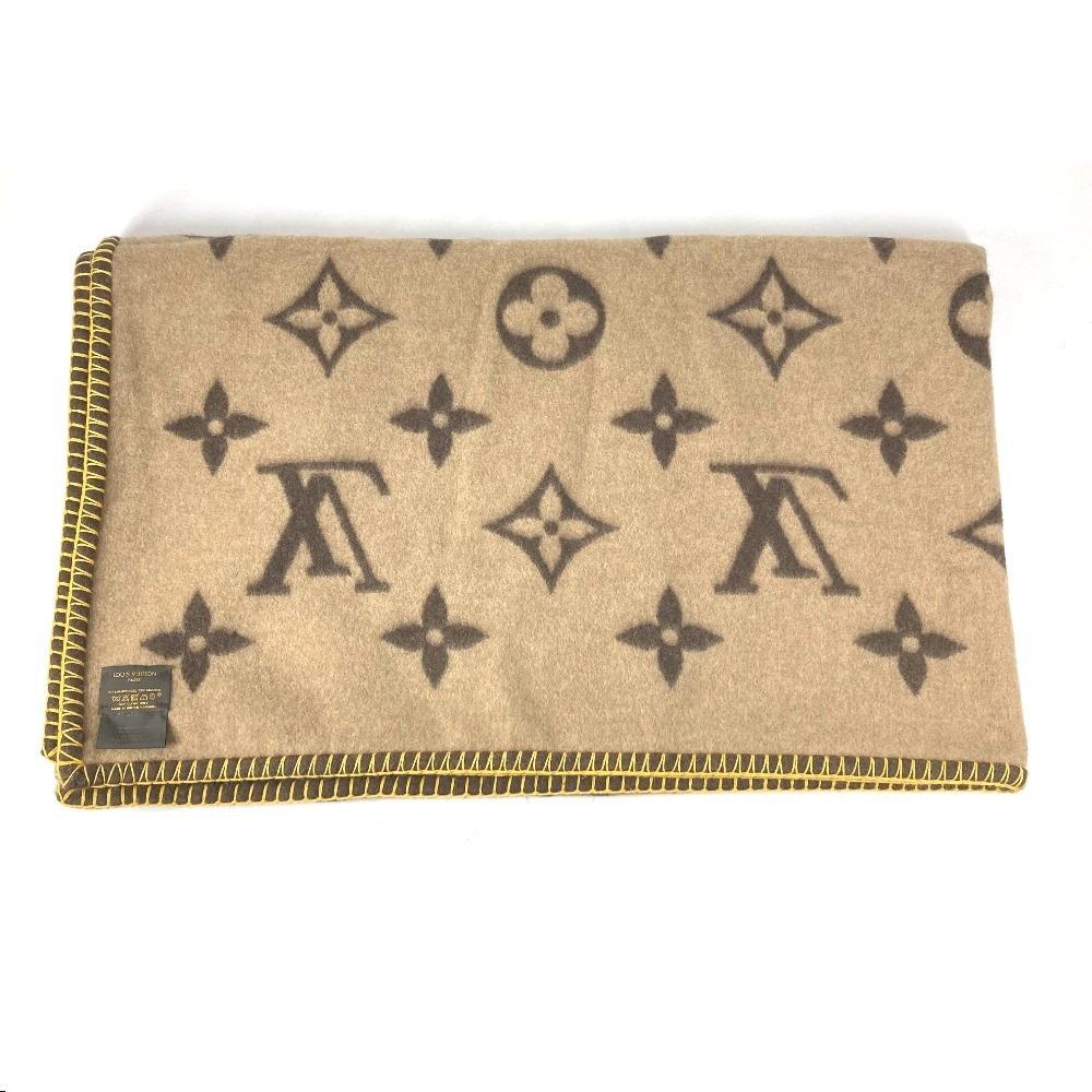 Louis Vuitton M92067 Monogram Rag Monogram interior throw blanket Angola Brown