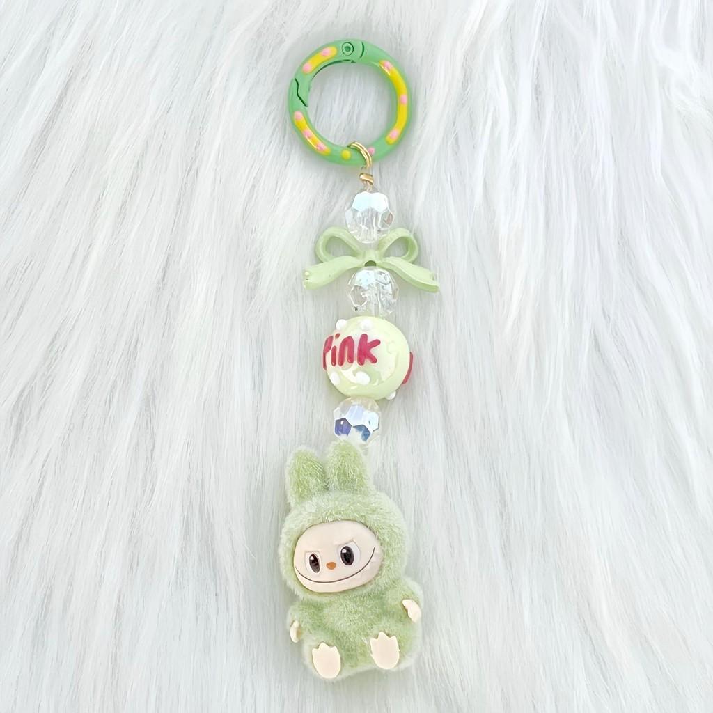 Bubble Mart Cute Bead Mobile Chain Pendant Slippers Sitting Posture SP Hand Drawn Bead Pendant Hanging Decoration Bag Hanging