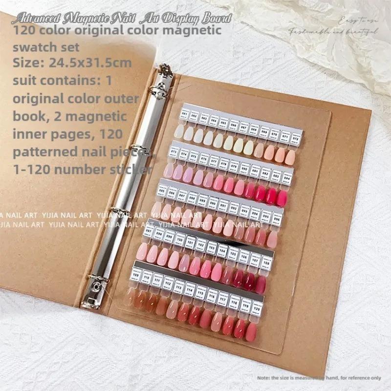 New Palette Magnetic Acrylic Color Sample Display Board Card Book Nail Polish Glue Sample Display Tool Nail Wearing Style