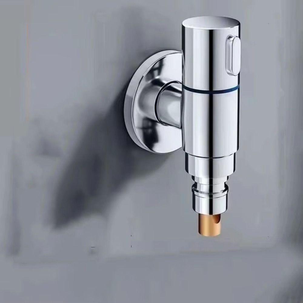 G1/2 Washing Machine Faucet Quick Opening Small Space Faucet Stainless Steel Water Tap  Bathroom