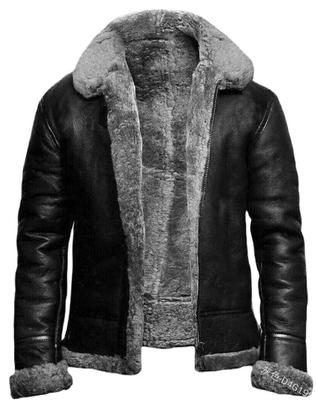 Autumn and Winter Cross-Border Men's Artificial Fur Fur Integrated Long-Sleeved Overcoat Jacket