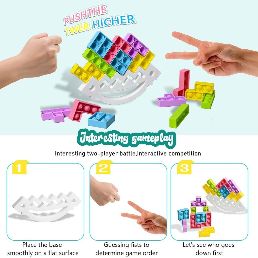 Silicone Kids Stacking Blocks With Balance Fun For Parentchild Play