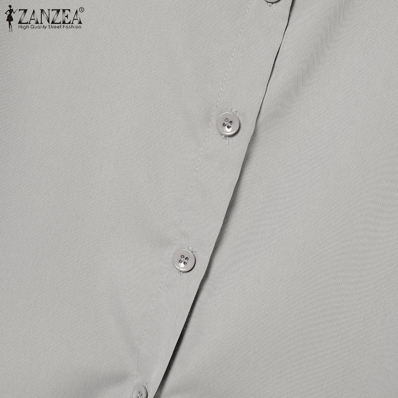 ZANZEA Bluză și pantaloni cu mânecă lungă pentru femei Seturi de costume casual din două piese