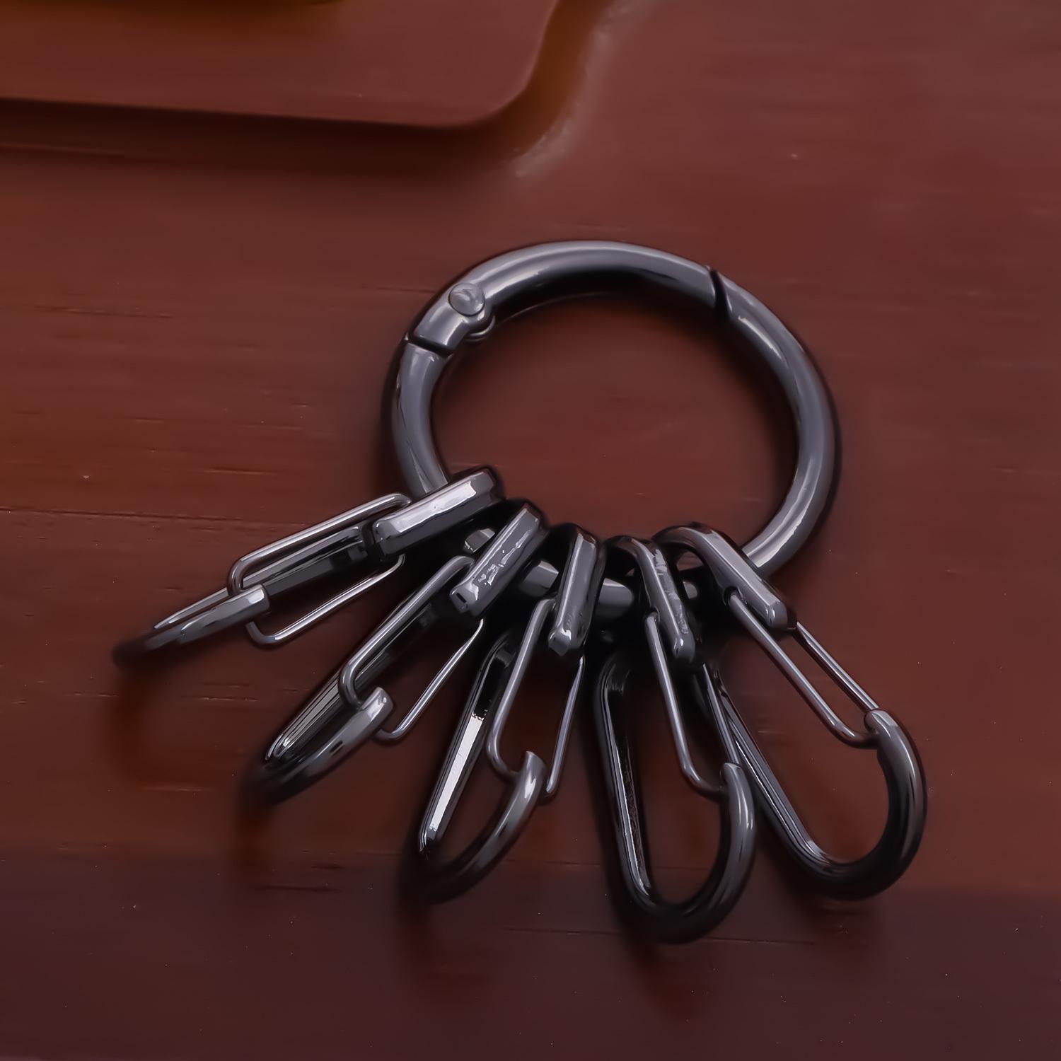 

Металлические пружинные застежки с кольцом O с 5 пряжками-крючками для самодельных открывающихся круглых карабинов-брелоков с пряжками-крючками