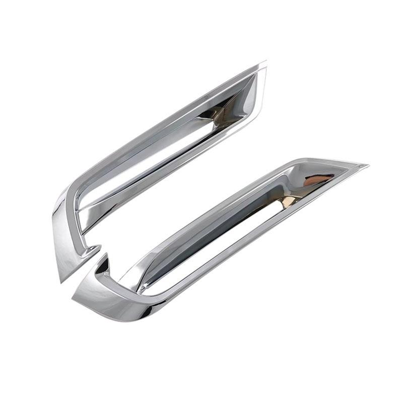 Car Chrome Silver Front Bumper Lower Cover Trim Fog Light Frame For Honda HRV HR-V
