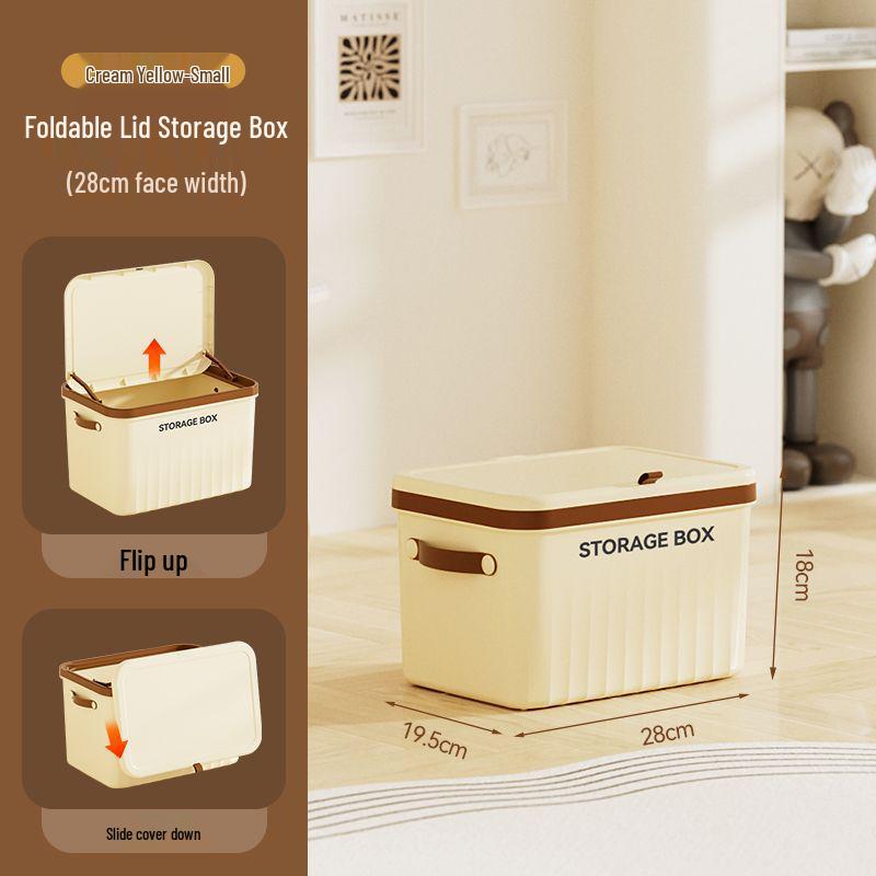 

Thickened Storage Box with Lid for Snacks, Toys, Socks, Underwear, and Dormitory Shelf Organizing