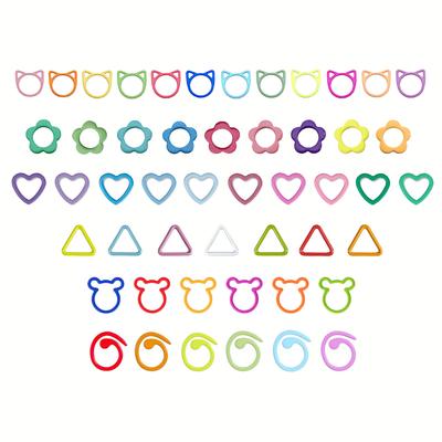 60 Stück Geometrisch geformte Metall-Maschenmarkierer, DIY Strickzubehör, Häkeln & Nähen - Dekorative & Funktionelle Handwerksaccessoires
