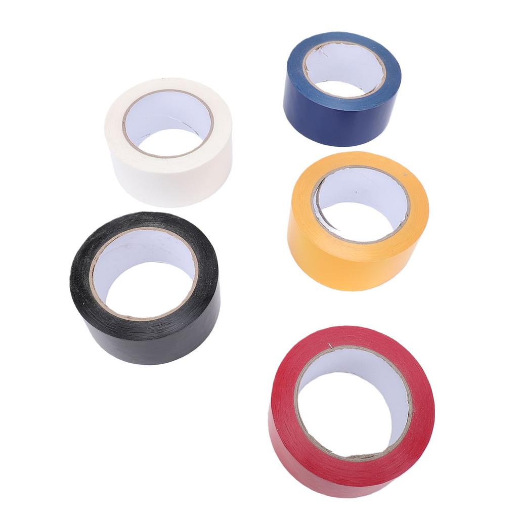 5 Rolls Floor Tape Ethenyl 108FT Total Length Floor Caution   Marking Tape for Dance Floors Gym Warehouse Yellow Red Blue Black White