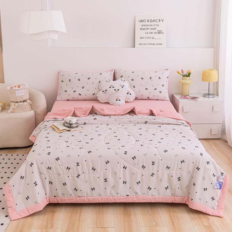 Summer Single Double Bed Light Printed Quilt Air Condition Quilt Twin Queen Size Cool Quilt