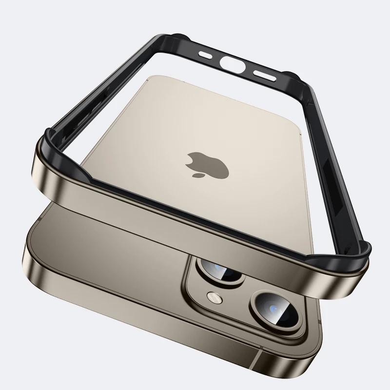Hybrid Silicone Frame Aluminum Metal Phone Case For 17 16 15 14 13 12 11 Pro Max Better Heat Bumper