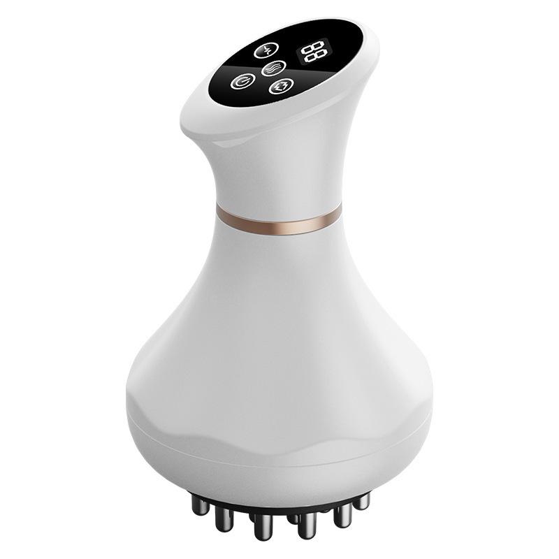 

Electric Meridian Massage Brush 21 Heads High Frequency Vibration 9 Gears Body Sculpting for Back Neck Leg Belly Fat Burning білий