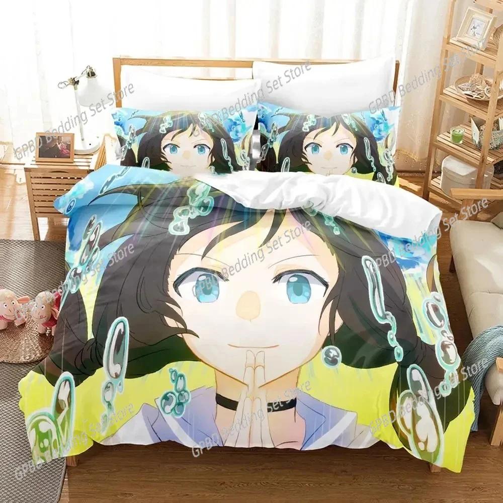Comforter Anime Weathering With You Bedding Set 3D Printed Suitable For Bedroom Kids Home Textile