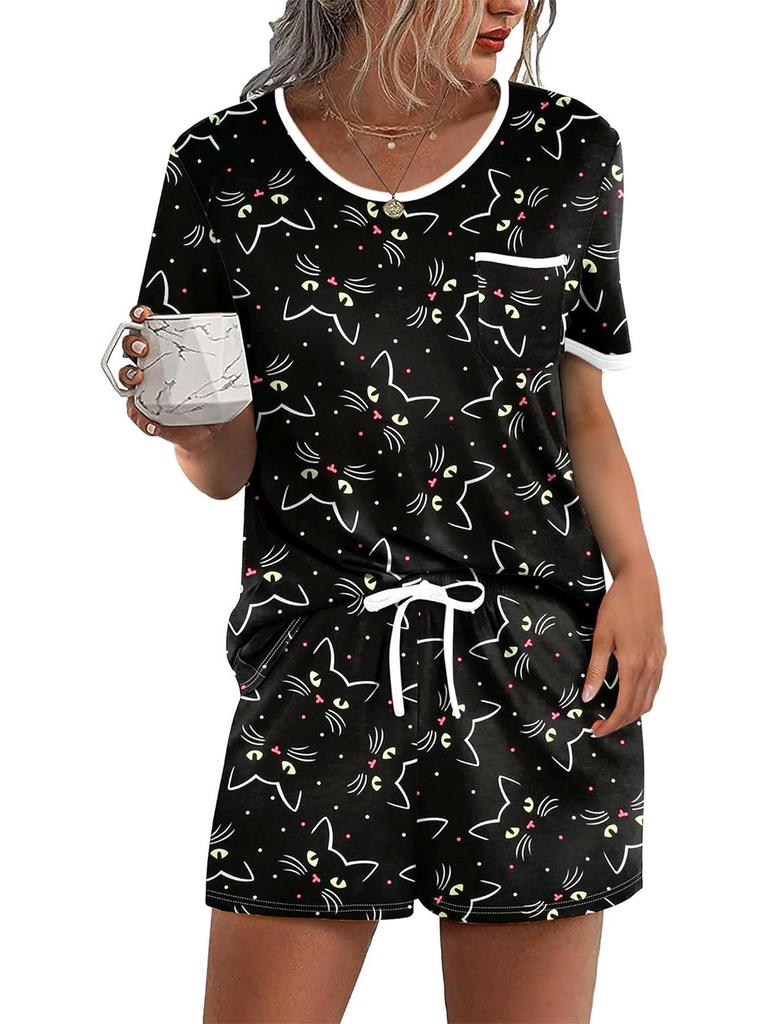 2026 Women's Summer Fashion Set: Round Neck Short Sleeve T-Shirt & Shorts for Casual Wear